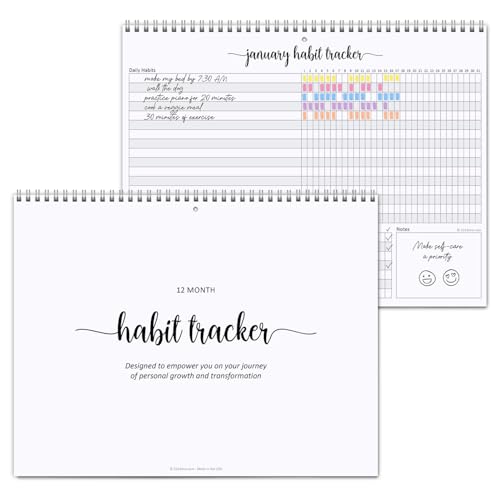 Calendrier de suivi des habitudes et journal de productivité à spirale pour votre organisation