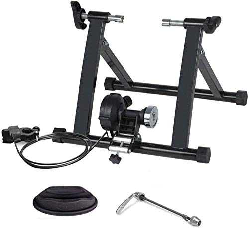 KRXSOBNV, Bicicleta estática de Acero for Ejercicio, Soporte magnético, Rueda de reducción de Ruido for Bicicletas MTB ，Rodillo de Entrenamiento para Bicicletas(Wired,700c)