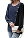 Christmas Sweaters for Women Blouses 2026 Early Fall Fashion Clothing School Outfits for Teachers Womens Tops Boho Long Sleeve Shirts Cowboy Chic Button Down Sweatshirt Midnight Blue X-Large