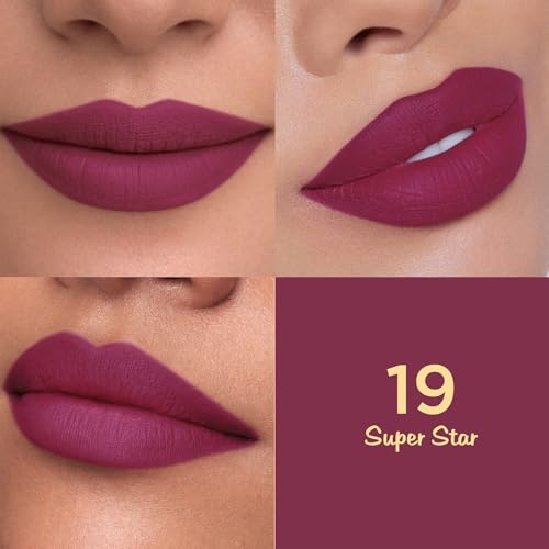 Image of Glam21 Lip Seduction Non- Transfer Crayon Lipstick up to 12 Hours Stay | Lightweight & Longlasting|Creamy Matte | Smudge Proof - 3.6gm| Super Star | 19