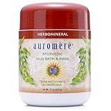 Auromere Ayurvedic Indian Healing Clay Mask for Natural Skin Care - Exfoliating Body Scrub and Facial Mask for Skin and Face Care - Mud Mask Unclogs Pores and Rejuvenates Sensitive or Oily Skin - 16oz
