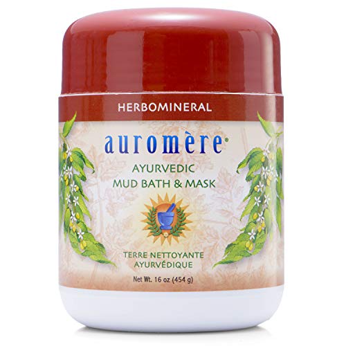 Auromere Ayurvedic Indian Healing Clay Mask for Natural Skin Care – Exfoliating Body Scrub and Facial Mask for Skin and Face Care – Mud Mask Unclogs Pores and Rejuvenates Sensitive or Oily Skin – 16oz
