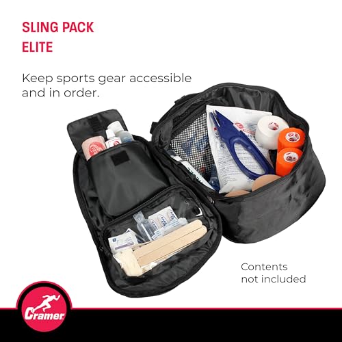 Image of Cramer Sling Pack Elite, Small Athletic Trainer Bag for Carrying Supplies, Cross Body Travel Bag for Trainers, Single Strap Organizing Backpack with Ample Storage and Easy Access