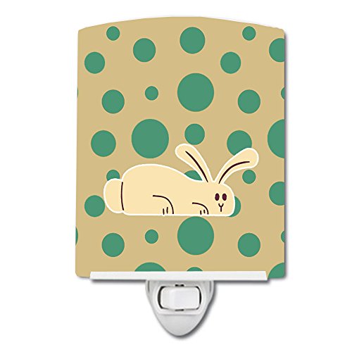 Lámpara de noche de cerámica con diseño de conejo
