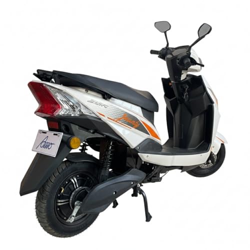 Image of AMO Electric Scooter Jaunty L Double Light Lead Acid Low Speed -25kmph Range - 65 Km Non RTO in White with Portable Charger Ex-Showroom