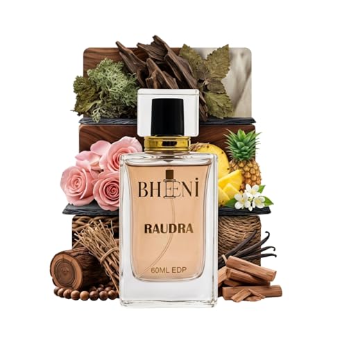 Image of Raudra Eau De Parfum Unisex | Oakmoss Oud Rose Pineapple Perfume | Long Lasting EDP 60ml | Rich Luxury Fragrance | Unisex Gift