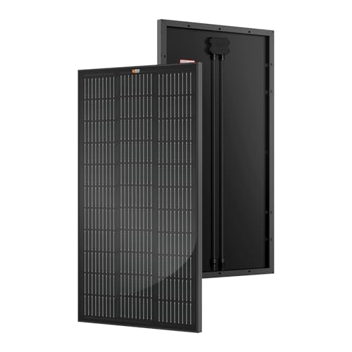 RICH SOLAR 100 Watt 12 Volt 9BB Cell Monocrystalline Solar Panel High Efficiency Solar Module Charge Battery for RV Trailer Camper Marine Off Grid All Black