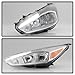Compatible With 2015-2018 Ford Focus ST/SE/S Halogen Headlight Assembly Ford Focus Headlamp Right And Left Side W/LED DRL & Bulbs(Not Fit Original With LED DRL Models),Chrome Housing Amber Reflector