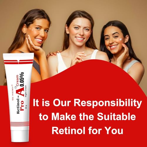 Image of Retinol Pro Night Cream 0.05% Vitamin A Advanced Anti-Aging Moisturizer for Face Fine Lines Wrinkles Sun Spots Uneven Skin Tone 30 g 1.05 oz