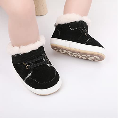 Image of HsdsBebe Baby Boys Girls Pu Leather Hard Bottom Walking Sneakers Toddler Rubber Sole First Walkers Infant Cartoon Slippers Crib Shoes
