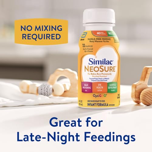 Image of Similac NeoSure Premature Post-Discharge Infant Formula, Ready-to-Feed Baby Formula, 8-fl-oz Bottle, Pack of 24
