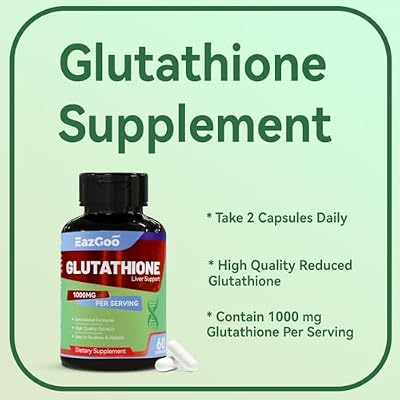 Glutathione Supplement 1000mg Antioxidant Supplement - Premium Vegan Formula for Immune Support, Skin Brightening & Liver Detox Allergen-Free, Non-GMO, Effective Wellness Boost (Pack of 2)