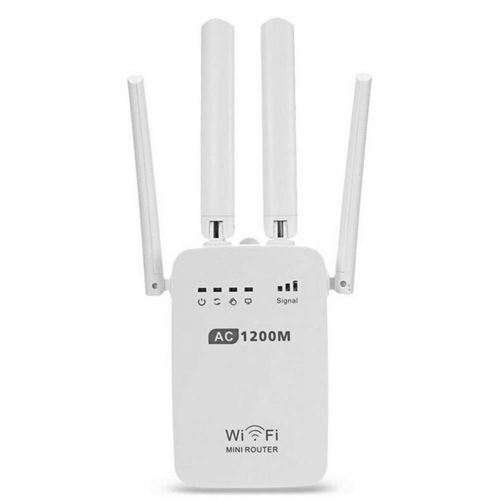 WiFi Range Extender - Router di amplificazione del Segnale WiFi ripetitore Wireless Ac1200M 5G ad Alta Potenza per Copertura Wi-Fi per Tutta la casa