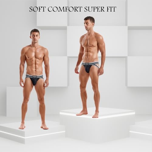 JOCKMAIL Men's Jockstrap Underwear Athletic Supporter Low Rise Briefs Sport Underwear3