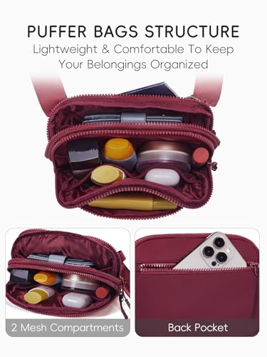 Image of WESTBRONCO Small Crossbody Bags for Women Nylon with Adjustable Strap, Zipper Crossbody Purse, 1L Shoulder Bag for Travel