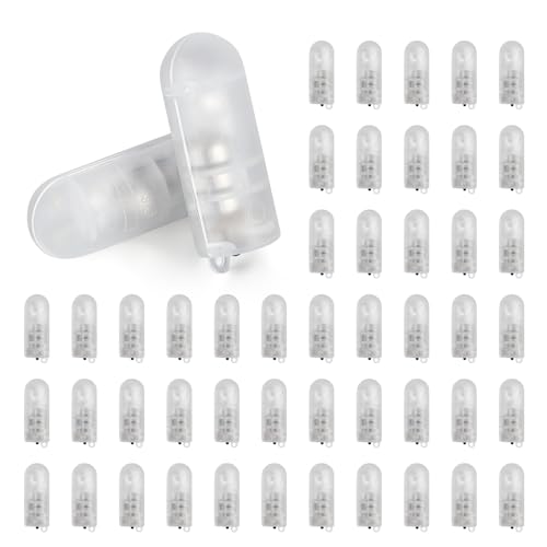 Ewikin LED Ballons Lichter mit Haken, 60x Mini LED Lichter für Lampions, Warmweiß Lichtkugel für Papierlaternen, Weihnachten, Party, Halloween, Geburtstag Deko
