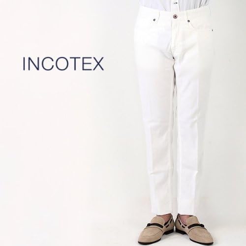 Amazon ホワイト C01 34 Incotex Slacks インコテックス スラックス メンズ ヴィンテージ加工 5ポケットカラーパンツ Sky Slim Skyc ホワイト ロングパンツ 通販