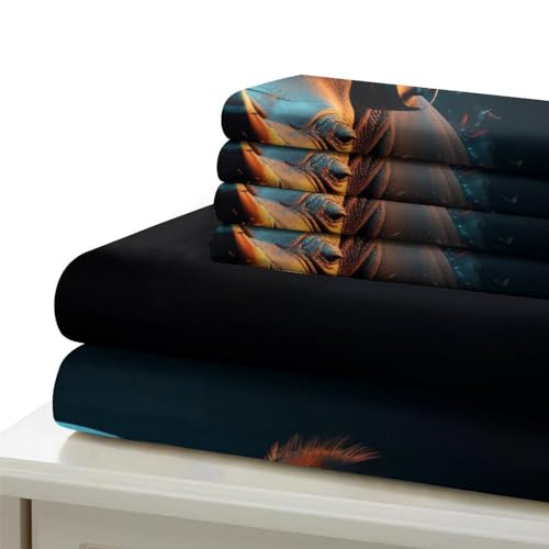 Parure de lit 200x200 cm Rhino en microfibre avec housse et taies - 6