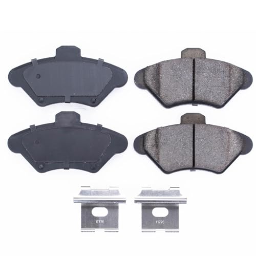 Image of PowerStop Front Brake Pads for Ford Mustang 1994-98 |Thunderbird 1993-97 |Mercury Cougar 1993-97 - Z17 Ceramic Brake Pads with Installation Hardware, 17-600