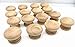 16PCS Round Wood Unfinished Cabinet Furniture Drawer Knobs Pulls Handles