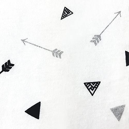 Image of American Baby Company Cotton Fitted Crib Sheet 52x28 inch, Silver Black Arrow