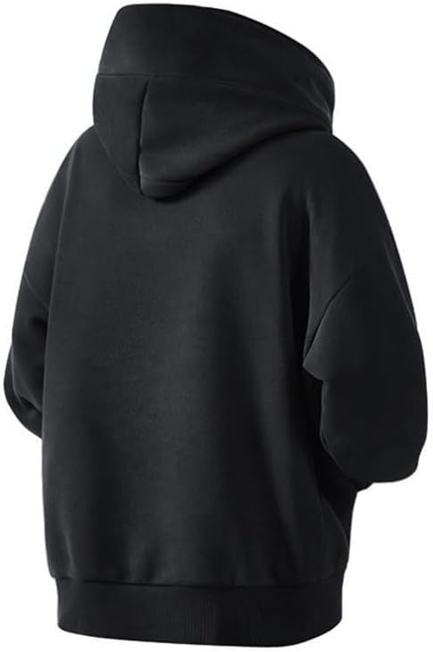 crazynekos Hoodies for Men Cowl Neck Sweatshirts Casual Long Sleeve Pullover Fall Winter Warm Loose Fit Solid Tops - Image 3