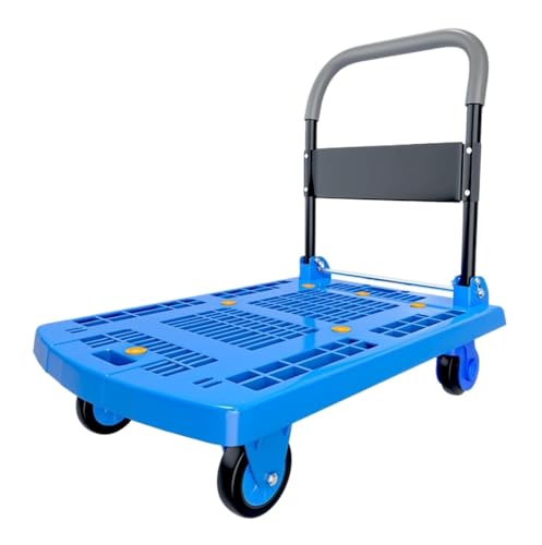 Carretilla plegable con plataforma y ruedas, metal miniatura 1