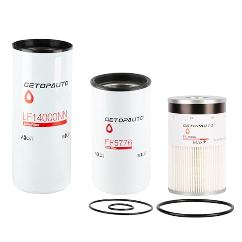 GETOPAUTO LF14000NN FF5776 FS19764 Maintenance Filters Kit Compatible with Cummins