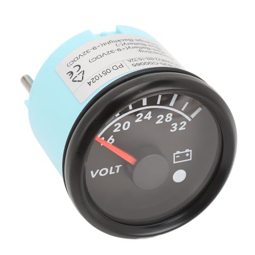 52mm Boat Gauge 7 Color Digital Display Fuel Water Level Water Temperature Meter Voltmeter with Alarm for Yacht RV Truck Motorcycle - Thumbnail 2