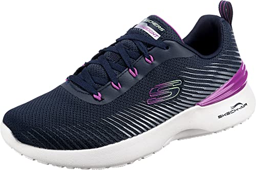 Skechers Skech-Air Dynamight Luminosity, Sneakers Mujer, Azul (Navy/Purple), 38 EU