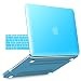 iBenzer Basic Soft-Touch Series Plastic Hard Case & Keyboard Cover for Apple MacBook Pro 13-inch 13" with CD-ROM A1278 (Previous Generation) (Sky Blue)