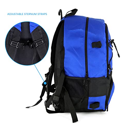 Wolt | Turf Lacrosse Backpack Bag- Lacrosse Bags- Extra Large Lacrosse Bag With Two Sticks Holder And Separate Cleats Compartment Field Hockey Bag (Blue) #TOP3