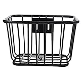 Mikinona Cestino Anteriore per Bicicletta Bambini Staccabile in Ferro Cestino da Manubrio Pratico per Bici E Scooter Contenitore Portaoggetti