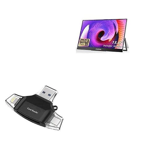 Boxwave Smart Gadget Compatible With Fyhxele Portable Monitor Touchscreen M156Dt (15.6 In) - Allreader Sd Card Reader, Microsd Card Reader Sd Compact Usb - Jet Black #TOP5