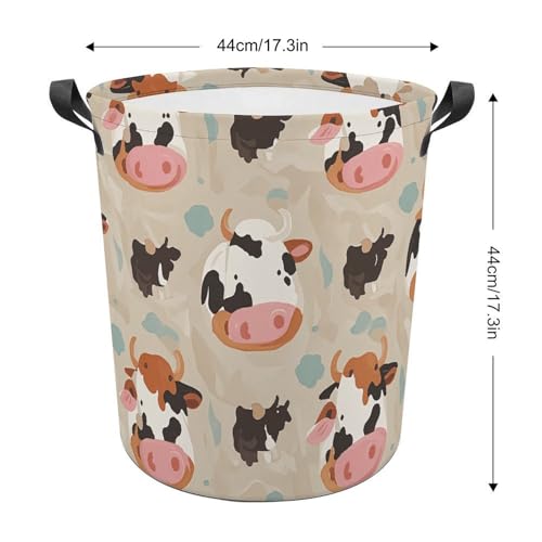 Panier à linge imperméable pliable imprimé vache grand bac de rangement pour animaux - 3