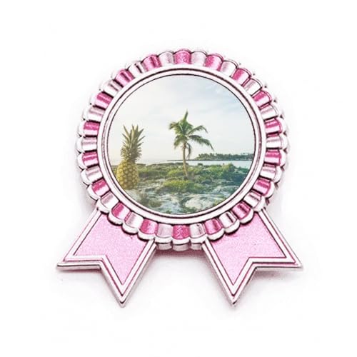 Broche rose avec médaille de lauréat d'un prix M métal insigne récompense