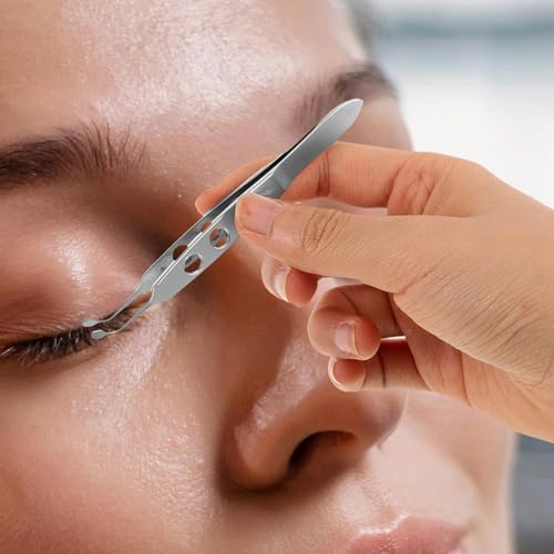 Pinzas de párpados de acero inoxidable punta lisa para cuidado ocular multifuncional profesional 7