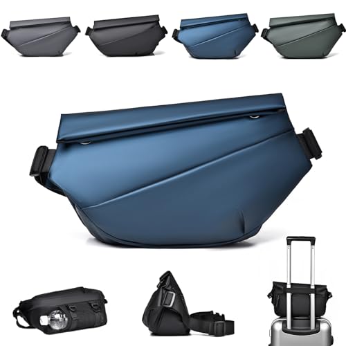 Generic Obsidian Sling Bag,Empiria Sling Bag,Mens Women Empiria Obsidian Crossbody Waterproof Sling Bag for Travel,Gym,Cycling (one size,Blue)