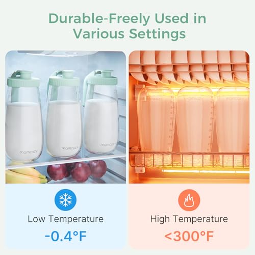 Image of Momcozy Breast Milk Pitcher, Glass Storage Container Wide Mouth, 48oz 1pc | Formula Breastmilk Storage Container, Heat & Cold Resistant, No Leak Pitcher for Breastmilk, Fast Baby Formula Maker