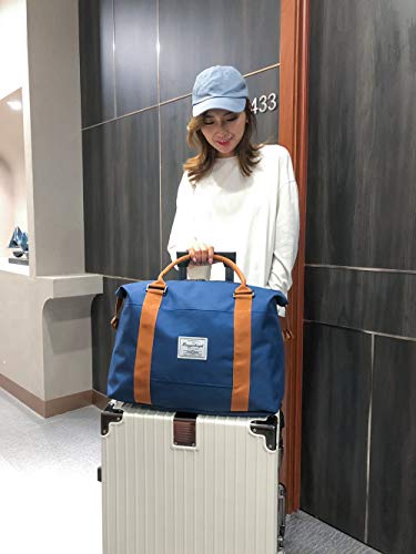 Womens Weekender Bag Travel Bags, Carry On Bag, Sports Workout Gym Bag, Duffle Bag, Overnight Canvas Bag (Green) #TOP2