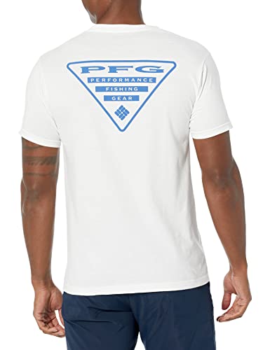 Columbia Apparel Men's PFG Graphic T-Shirt Shirt, White/Triangle, X Large