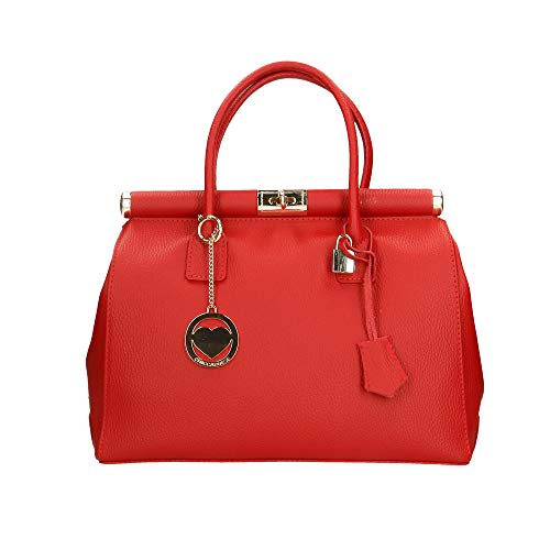 Chicca Borse Bag Borsa a Mano in Pelle Made in Italy 35x28x16 cm