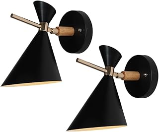 Lámparas de Pared, Paquete de 2 Apliques de Pared de Madera nórdica, iluminación para habitación Infantil, Apliques E27 para Sala de Estar y Pasillo (Color Rosa).