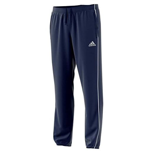 ADIDAS Mäns Core18 PES byxor Mörkblå/vit XL