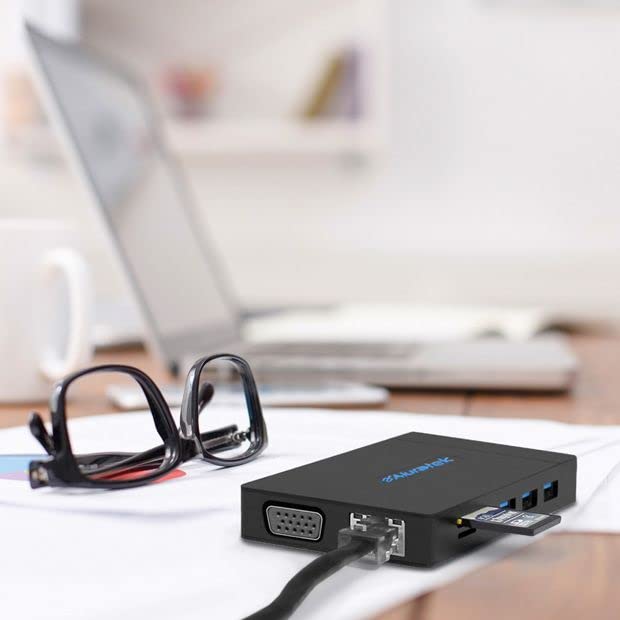 Estación de acoplamiento USB-C Aluratek dual HDMI 4K para MacOS 5