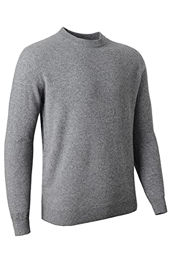 Men's Merino Wool Solid Color Classic Basic Crew Neck Pullover Sweater2