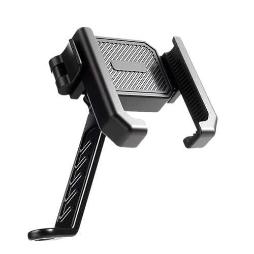 Image of Universal Bike Phone Holder Stand with 360 Degree Rotating Mount, Heavy Grip Locking System, Anti-Vibration Shockproof Clamp for Motorcycle & Scooter
