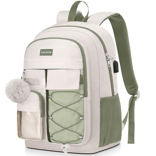 Image of Laptop Backpack for Women College Bookbag: 15.6 Inch Casual Work Backpacks with USB Charging Port Waterproof Womens Travel Back Pack with Laptop Compartment Daypack for Teacher Nurse Computer Bag