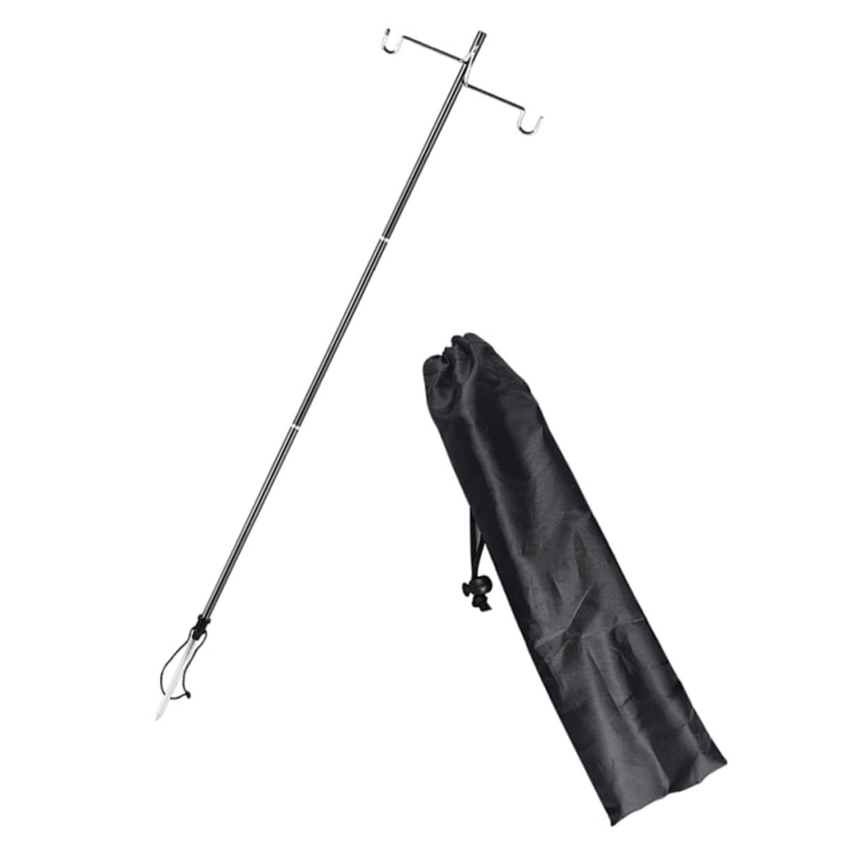 GALPADA Portable Camping Light Holder Outdoor Lamp Rack Aluminum Alloy Construction Double Hook Design for Stability for Hiking