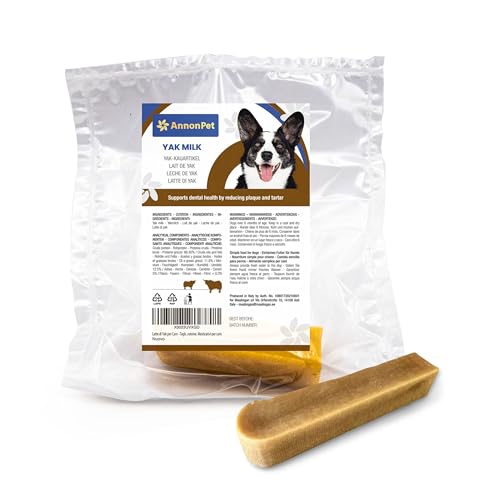 AnnonPet® Latte di Yak dall’Himalaya per Cani - Snack Naturale e Duraturo - 100% Naturale, Inodore e ricco di Proteine - Rafforza l'igiene Orale - Masticativi per cani.